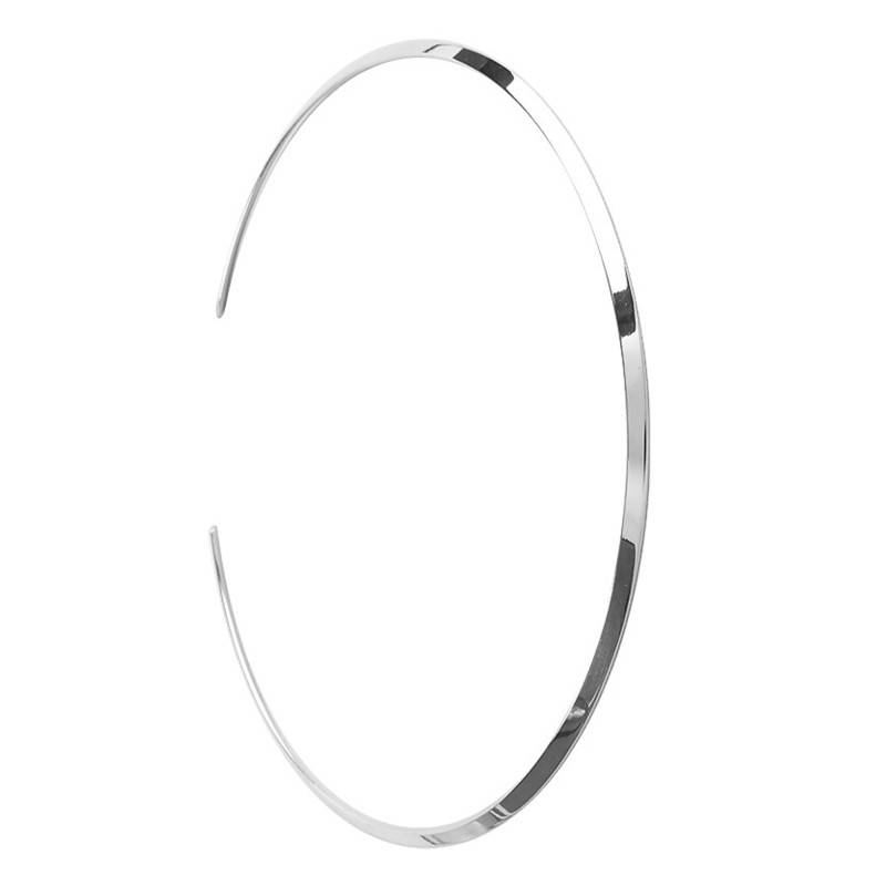 Sterling Silver 925 Brilliant Torque Necklace, Length 35 cm - Clio Blue