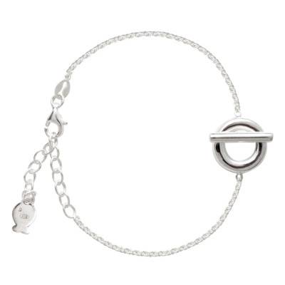 925 Silver Nautica Bracelet, Adjustable Length 16 cm to 19 cm - Clio Blue