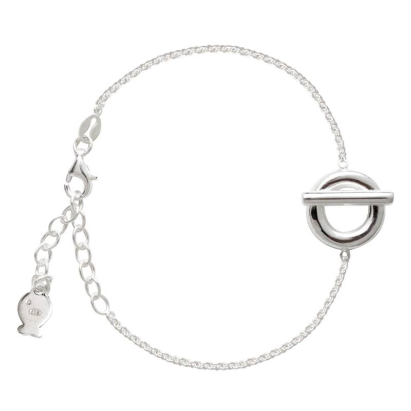 925 Silver Nautica Bracelet, Adjustable Length 16 cm to 19 cm - Clio Blue