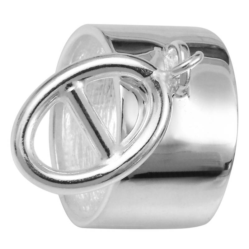 Mariner Chain Tassel 925 Silver Ring - Clio Blue