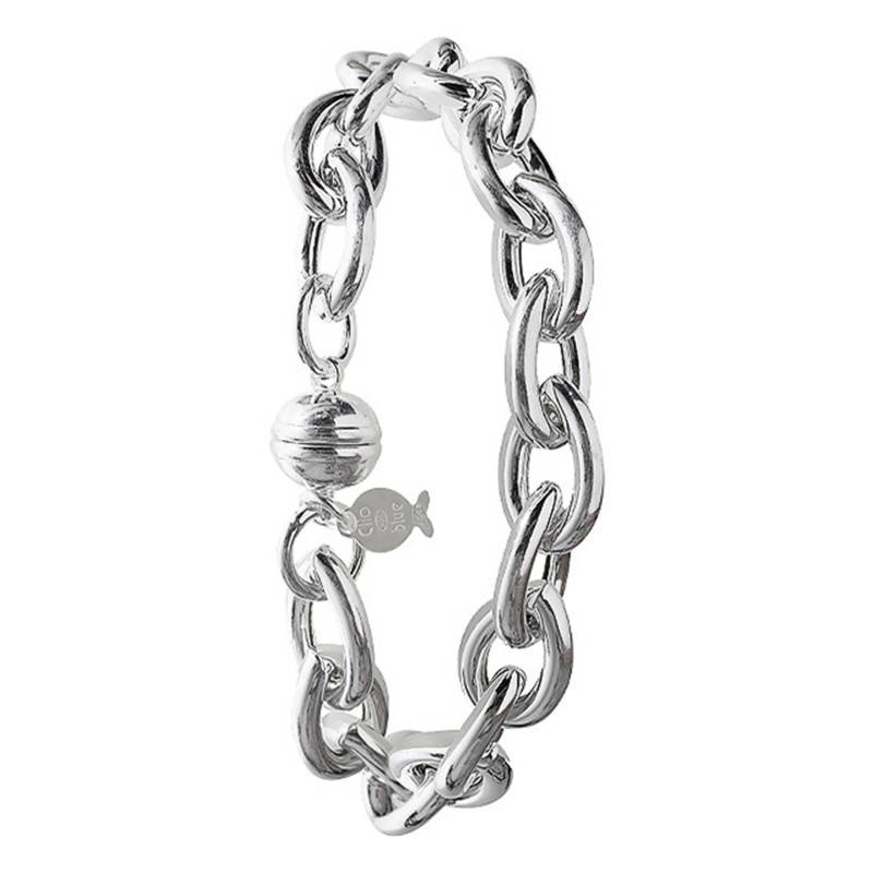 Silver 925 Oval Link Bracelet, Length 18.50 cm - Clio Blue