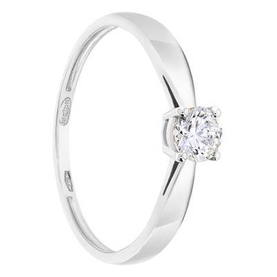 Bague Solitaire Diamant 0.30 ct & Or Blanc 750 - Demetra