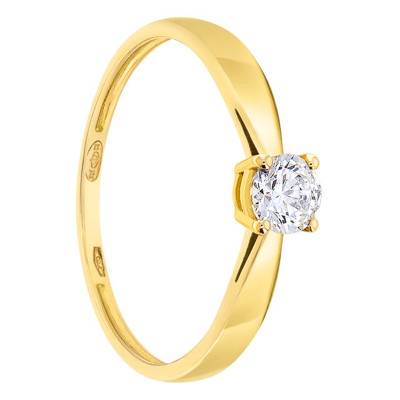 Bague Solitaire Diamant 0.30 ct & Or Jaune 750 - Demetra