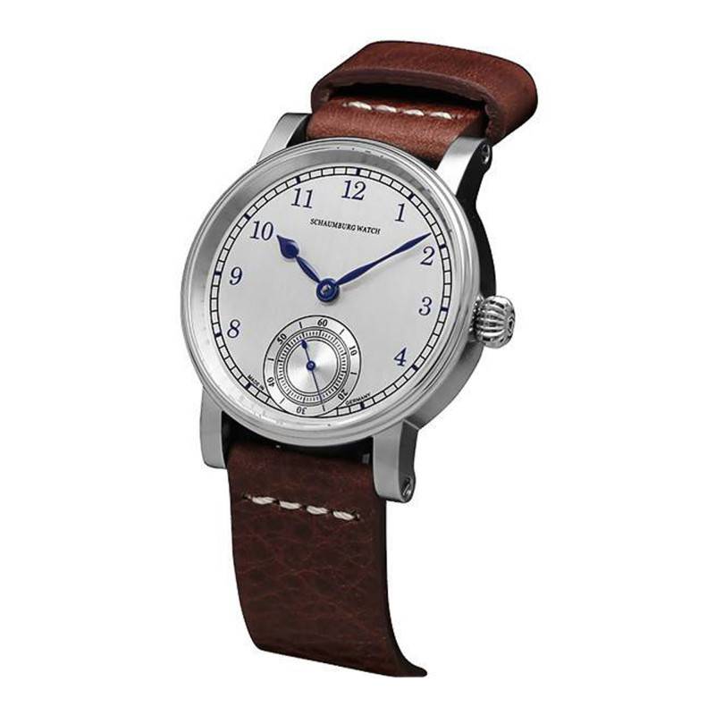 Brown Leather Vintage Marine Watch 1007[6] - Schaumburg Watch