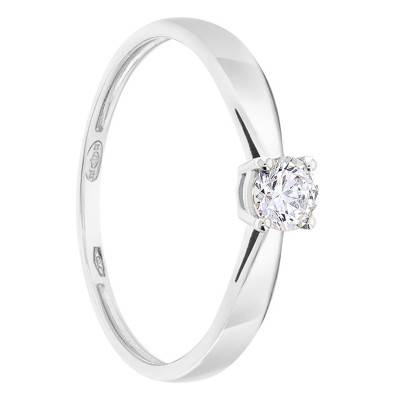 Bague Solitaire Diamant 0.25ct & Or Blanc 750 - Demetra