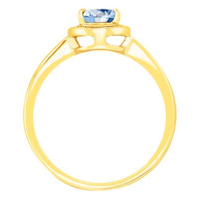 Bague, Or Jaune 750, Topaze Poire & Diamants - Bloomingstone