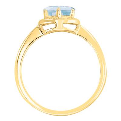 Bague, Or Jaune 750, Topaze Ronde & Diamants - Bloomingstone
