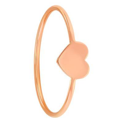 Rose Gold 750 Heart Ring - Caterina B