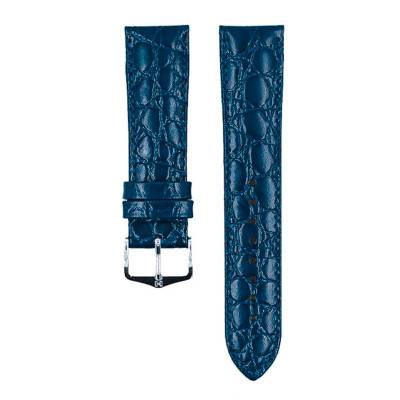 Blue Crocograin Watch Strap 12302880 - Hirsch