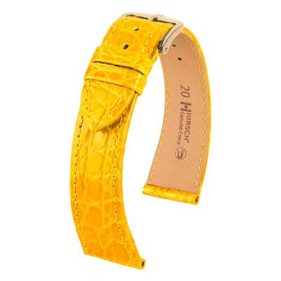 Bracelet Genuine Croco Jaune - Entrecorne 15 mm - Hirsch