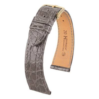 Bracelet Genuine Croco Gris - Entrecorne 16 mm - Hirsch