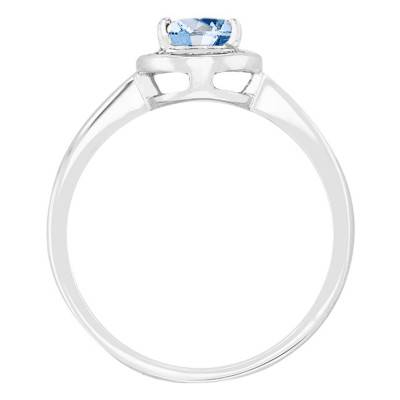 Bague, Or Blanc 750, Topaze Poire & Diamants - Bloomingstone