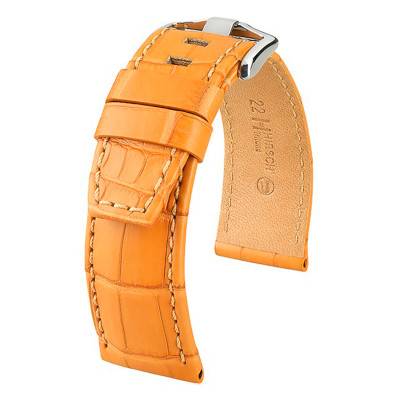 Bracelet Tritone Selection Alligator Miel Mat / Miel - Entrecorne 24 mm - Chute 22 mm - Hirsch