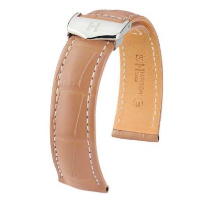 Bracelet Speed Selection Alligator Beige Mat - Entrecorne 20 mm - Chute 18 mm - Hirsch
