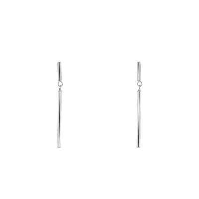 Boucles d'oreilles Nunchaku en Or Blanc 375 - Emanessence