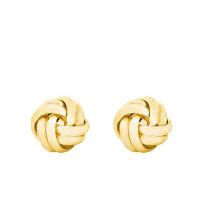 Boucles d'oreilles Noeuds en Or Jaune 750 - Emanessence