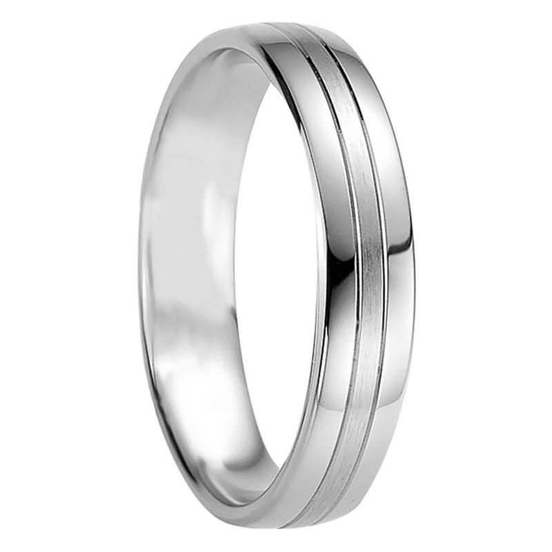 Breuning Smolikas Comfort-Fit Domed 925 Silver Wedding Ring - Breuning