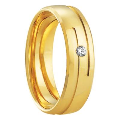 Alliance Sirna en Or Jaune 750 & Diamant - Breuning