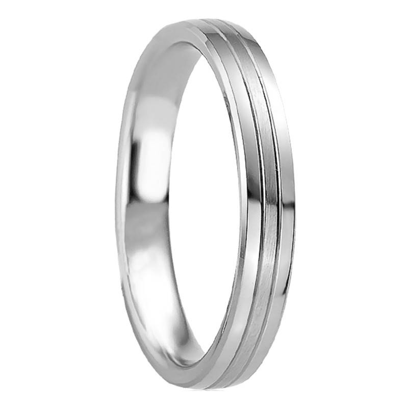 Silver Domed Comfort-Fit Taygète Wedding Ring - Breuning