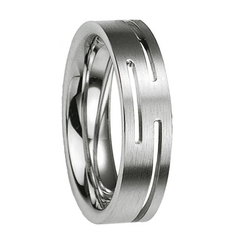 925 Silver Tébhesos Ribbon Comfort-Fit Wedding Ring - Breuning