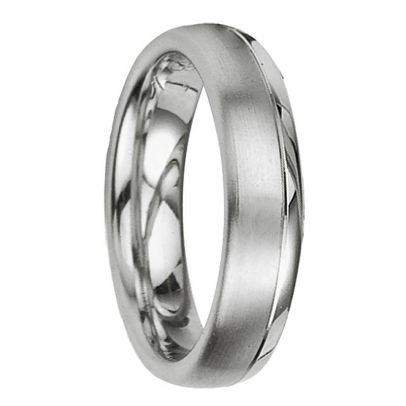 925 Silver Argosas Half-Dome Comfort-Fit Wedding Ring - Breuning