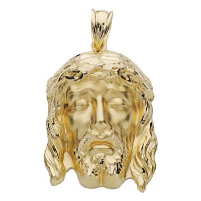 Pendentif portrait Christ de la Bonne Mort, Or Jaune 750 - Lumiosa