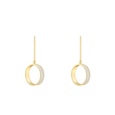 Boucles d'oreilles Pailletées en Or Jaune 375 - Emanessence