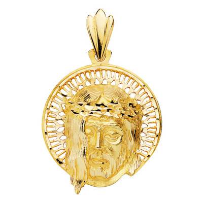 Pendentif Christ avec auréole ajourée, Or Jaune 750 - Lumiosa