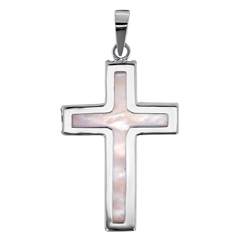Pendentifs Croix En Nacre Blanche - Lot De 10, 17x22 Mm - Bijou Naturel Hypoallergénique Pour Création DIY Ou Cadeau