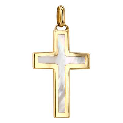 Croix Nacrée Or Jaune 750 - Vandona