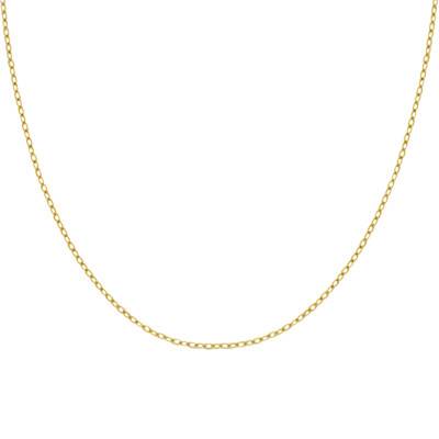 Chaîne Maille Belcher Ovale Torsadée en Or Jaune 375, Longueur 41 cm, Largeur 2,20 mm - Emanessence