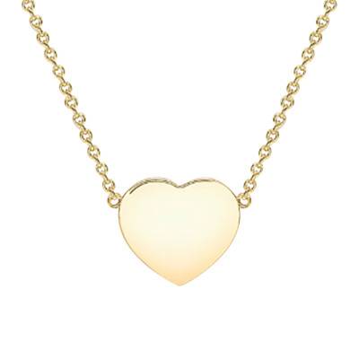 Collier Coeur en Or Jaune 375, Longueur 41 à 43 cm, Largeur 0,90 mm - Emanessence