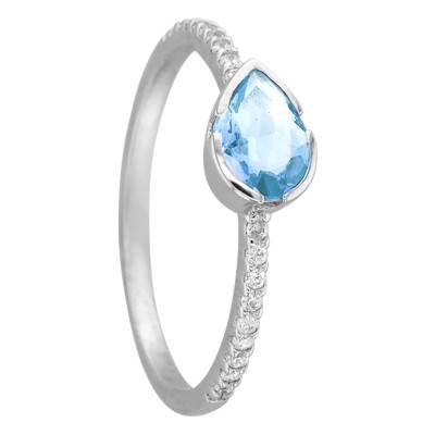 Bague Cléo Topaze Or Blanc 750 - Vandona
