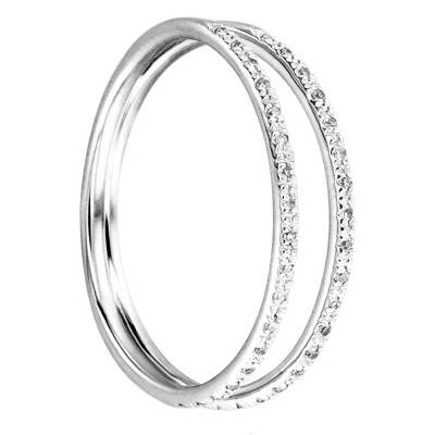 Bague Ronde Jumelée Or Blanc 750 et Diamants - Divine