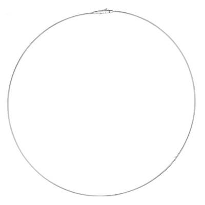 Collier Câble Cléophée, Or Blanc 750, Longueur 45 cm - Buelling