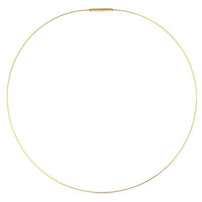 Cléophée 750/1000 Yellow Gold Cable Necklace, 50 cm Length - Buelling