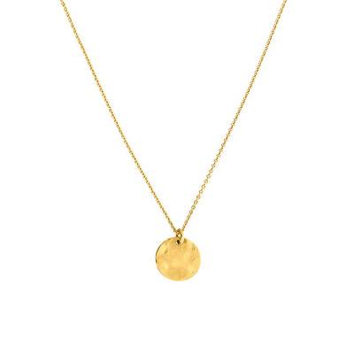 750 Yellow Gold Medallion Necklace, 42 cm Length - Buelling