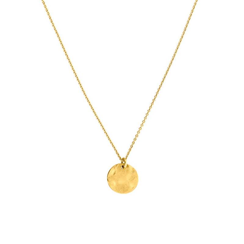 750 Yellow Gold Medallion Necklace, 42 cm Length - Buelling