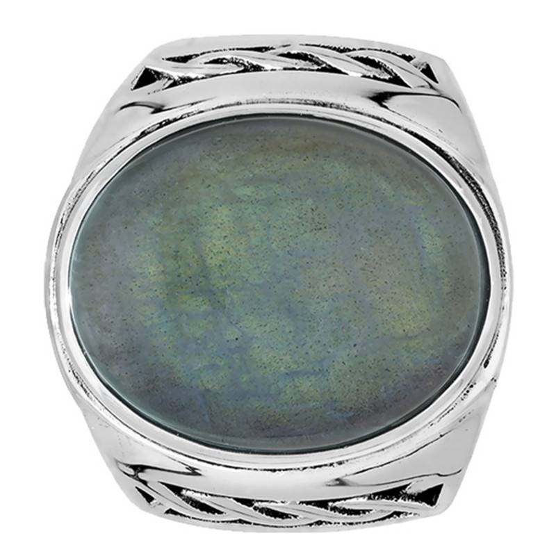 Bague argent labradorite massive Orus Ocarat