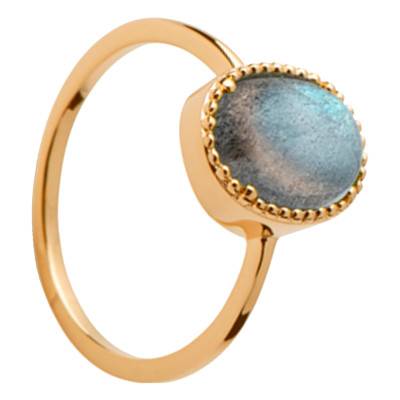 Bague Aventurine Plaqué Or 750 - Naïades