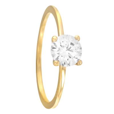 Bague Plaquée Or, Oxyde de Zirconium - Naïades