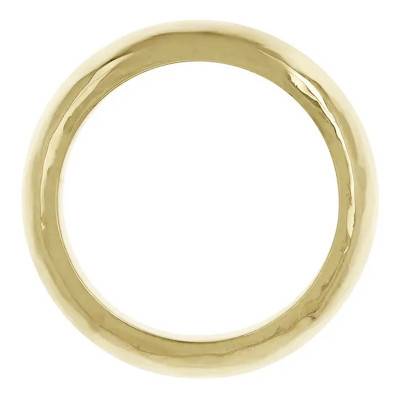 18K Yellow Gold-Plated Hammered Ring - Etrusca Gioielli