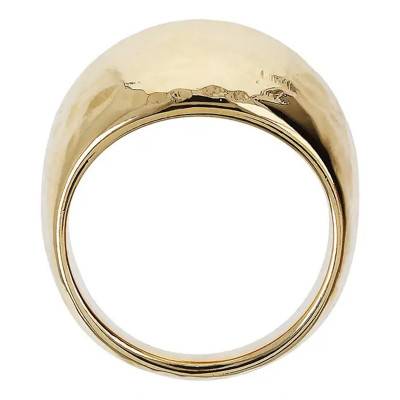 18K Yellow Gold Plated Brilliant Ring - Etrusca Gioielli