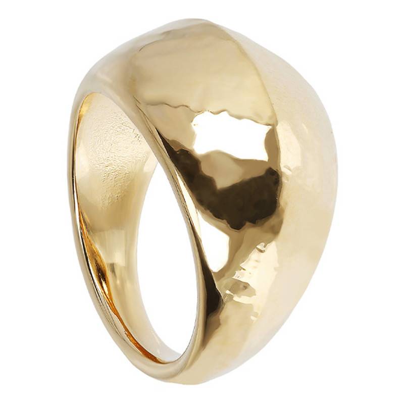 18K Yellow Gold Plated Brilliant Ring - Etrusca Gioielli