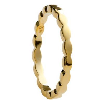 Bague Ellipse Plaqué Or Jaune - Naïades