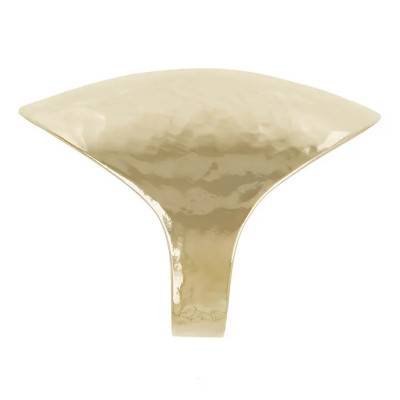 Oversized Hammered Yellow Gold-Plated Ring - Etrusca Gioielli