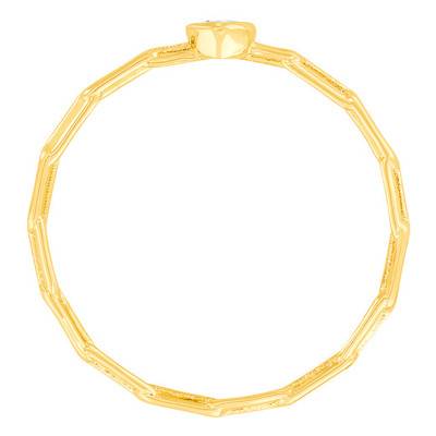 Bague Maille & Oxyde de Zirconium, Plaqué Or - Naïades