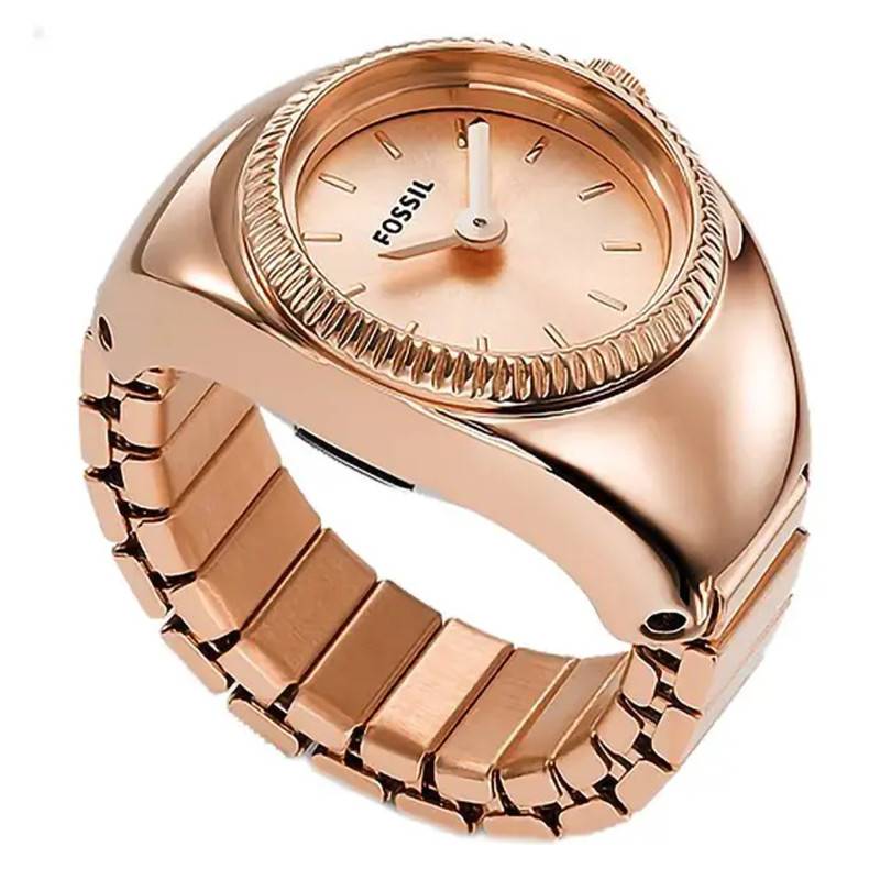 Rose Gold Round Watch Ring ES5247 - Fossil