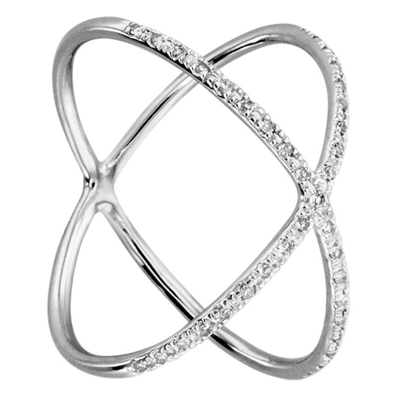 750/1000 White Gold & Diamond Ring - Divine