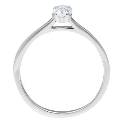 Bague Solitaire Diamant Poire 0,50 ct GIA en Or Blanc 750 - Divine